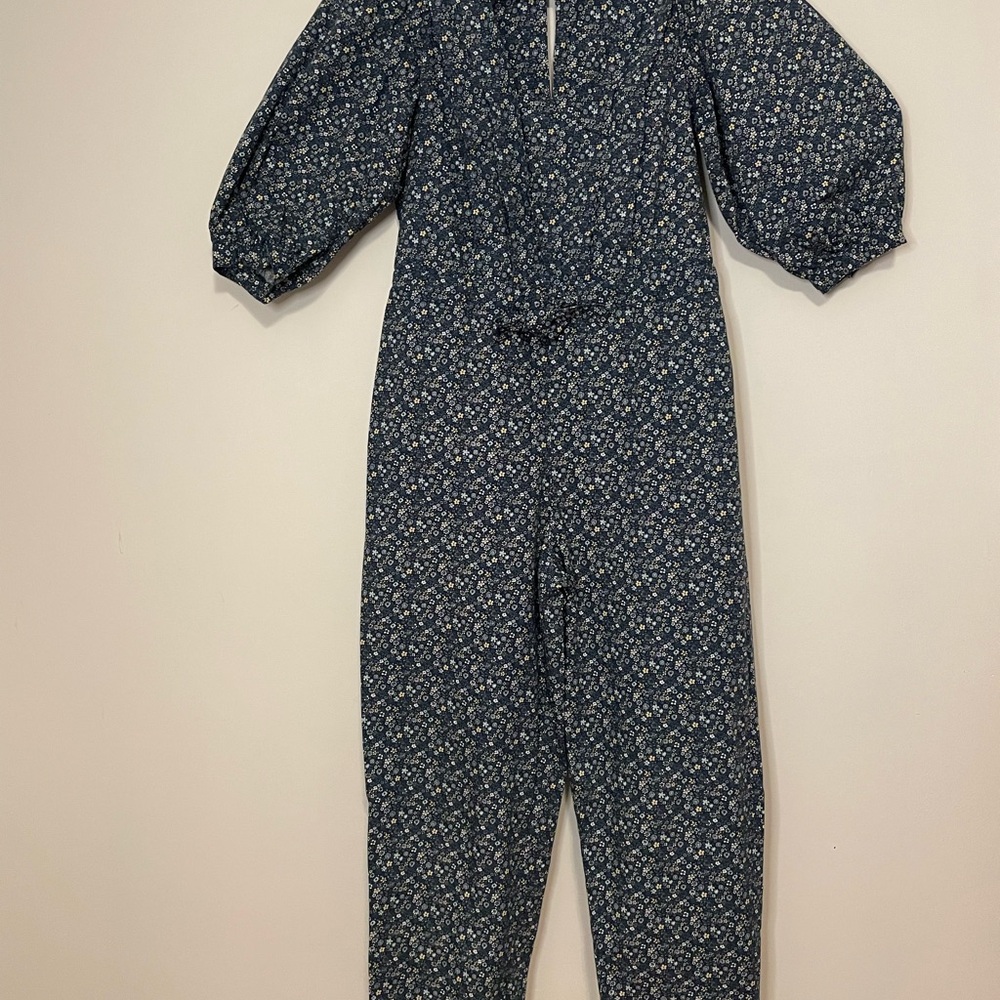 La Vie Floral Blue Jumpsuit